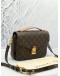 LOUIS VUITTON POCHETTE METIS MM CROSSBODY BAG IN BROWN MONOGRAM CANVAS GOLD HARDWARE