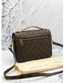 LOUIS VUITTON POCHETTE METIS MM CROSSBODY BAG IN BROWN MONOGRAM CANVAS GOLD HARDWARE