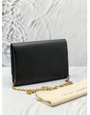 LOUIS VUITTON BLACK LOUIS GM CHAIN LEATHER BAG 