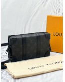 LOUIS VUITTON BLACK MONOGRAM TAURILLON SOFT TRUNK WALLET MICROCHIP - FULL SET-