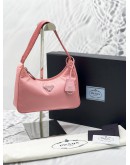 2021 PRADA RE-EDITION 2000 PINK TESSUTO NYLON SHOULDER BAG -FULL SET- 