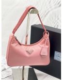 2021 PRADA RE-EDITION 2000 PINK TESSUTO NYLON SHOULDER BAG -FULL SET- 