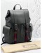 GUCCI SUPREME BLACK CALF LEATHER SOFT GG CANVAS BACKPACK 