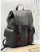 GUCCI SUPREME BLACK CALF LEATHER SOFT GG CANVAS BACKPACK 