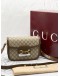 (BRAND NEW) YEAR 2024 GUCCI HORSEBIT 1955 GG CANVAS CROSSBODY BAG WITH GOLD-TONED HARDWARE -FULL SET-