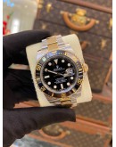 (LIKE NEW) 2014 ROLEX SUBMARINER DATE REF 116613LN HALF 18K 750 YELLOW GOLD 40MM AUTOMATIC WATCH -FULL SET-