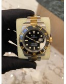 (LIKE NEW) 2014 ROLEX SUBMARINER DATE REF 116613LN HALF 18K 750 YELLOW GOLD 40MM AUTOMATIC WATCH -FULL SET-