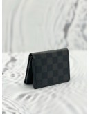 LOUIS VUITTON ENVELOPE CARTE DE VISITE WALLET IN BLACK DAMIER GRAPHITE CANVAS 