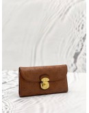 LOUIS VUITTON AMELIA WALLET IN CARAMEL BROWN MONOGRAM MAHINA LEATHER 