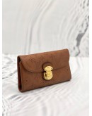 LOUIS VUITTON AMELIA WALLET IN CARAMEL BROWN MONOGRAM MAHINA LEATHER 