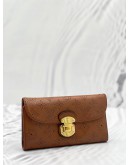 LOUIS VUITTON AMELIA WALLET IN CARAMEL BROWN MONOGRAM MAHINA LEATHER 