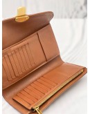 LOUIS VUITTON AMELIA WALLET IN CARAMEL BROWN MONOGRAM MAHINA LEATHER 