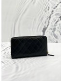 CHANEL CLASSIC ZIPPED LONG WALLET IN BLACK CAVIAR LEATHER GHW