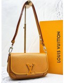 (UNUSED) 2023 LOUIS VUITTON BUCI SHOULDER AND CROSSBODY BAG IN GOLD MIEL EPI LEATHER -FULL SET-