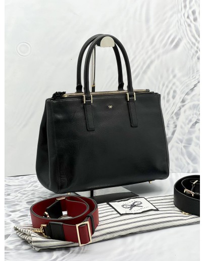 ANYA HINDMARCH EBURY TOTE HANDLE LEATHER BAG 