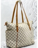 LOUIS VUITTON TOTALLY MM TOTE SHOULDER BAG IN WHTE DAMIER AZUR CANVAS 