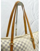 LOUIS VUITTON TOTALLY MM TOTE SHOULDER BAG IN WHTE DAMIER AZUR CANVAS 