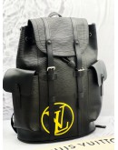 (LIKE NEW) 2023 MICROCHIP LOUIS VUITTON LIMITED EDITION CHRISTOPHER BACKPACK WITH LV LOGO IN BLACK EPI LEATHER