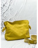 LOEWE MEDIUM FLAMENCO CLUTCH / CROSSBODY BAG IN MUSTARD YELLOW NAPPA CALFSKIN LEATHER 