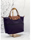 LONGCHAMP LE PLIAGE EXPANDABLE TREVAL BAG MEDIUM SIZE IN PRUPLE NYLON 