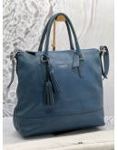 COACH RORY LEGACY TOTE HANDLE BAG IN BLUE LEATHER