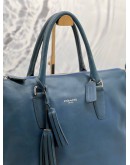 COACH RORY LEGACY TOTE HANDLE BAG IN BLUE LEATHER