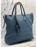 COACH RORY LEGACY TOTE HANDLE BAG IN BLUE LEATHER