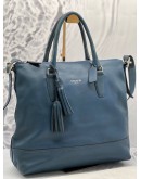 COACH RORY LEGACY TOTE HANDLE BAG IN BLUE LEATHER