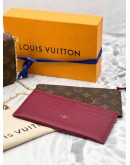 (LIKE NEW) 2023 MICORHICP LOUIS VUITTON FELICIE FLAP BAG IN BROWN MONOGRAM CANVAS -FULL SET-  