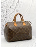 LOUIS VUITTON SPEEDY 30 HANDLE BAG IN BROWN MONOGRAM CANVAS WITH LOCK