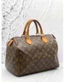 LOUIS VUITTON SPEEDY 30 HANDLE BAG IN BROWN MONOGRAM CANVAS WITH LOCK