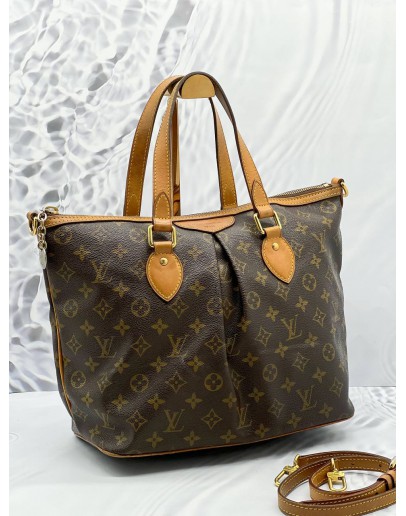 LOUIS VUITTON PALERMO PM BROWN MONOGRAM CANVAS WITH STRAP 