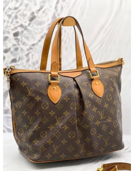 LOUIS VUITTON PALERMO PM BROWN MONOGRAM CANVAS WITH STRAP 