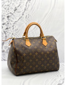 LOUIS VUITTON SPEEDY 30 BAG IN BROWN MONOGRAM CANVAS 