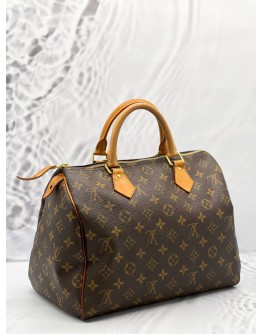 LOUIS VUITTON SPEEDY 30 BAG IN BROWN MONOGRAM CANVAS 