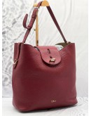 FURLA NET RED CALFSKIN LEATHER HOBO BAG 