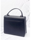 (LIKE NEW) SALVATORE FERRAGAMO BLACK LEATHER KELLY TOP HANDLE BAG 