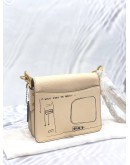 (LIKE NEW) COACH X JEAN MICHEL BASQUIAT IVORY SQUARE CROSSBODY BAG BEIGE