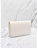 (LIKE NEW) FURLA SHOULDER BAG EAW4A LEATHER WHITE FITTINGS 2WAY CLUTCH TURN LOCK