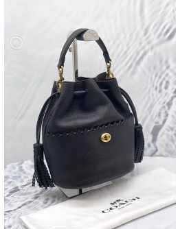 (LIKE NEW) COACH LORA BUCKET BAG WITH WHIPSTITCH BLACK