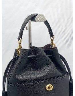 (LIKE NEW) COACH LORA BUCKET BAG WITH WHIPSTITCH BLACK