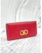 (LIKE NEW) SALVATORE FERRAGAMO RED LEATHER DOUBLE GANCIO CONTINENTAL WALLET