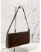 SALVATORE FERRAGAMO BROWN SUEDE LEATEHR SHOULDER BAG