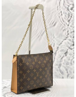 (LIKE NEW) 2024 MICROCHIP LOUIS VUITTON TOILETRY POUCH ON CHAIN (RARE PIECE) IN MONOGRAM CANVAS 