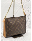 (LIKE NEW) 2024 MICROCHIP LOUIS VUITTON TOILETRY POUCH ON CHAIN (RARE PIECE) IN MONOGRAM CANVAS 