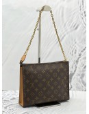 (LIKE NEW) 2024 MICROCHIP LOUIS VUITTON TOILETRY POUCH ON CHAIN (RARE PIECE) IN MONOGRAM CANVAS 