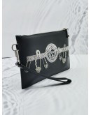 VERSACE GIANNI MEDUSA BLACK LEATHER CLUTCH