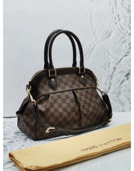 LOUIS VUITTON TREVI PM DAMIER EBENE CANVAS HANDLE BAG