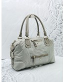 TOD'S GREY NYLON TOP HANDLE BAG 