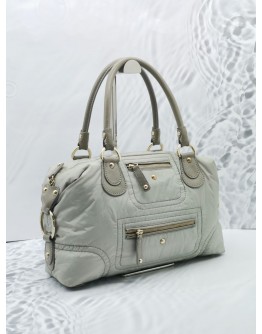 TOD'S GREY NYLON TOP HANDLE BAG 